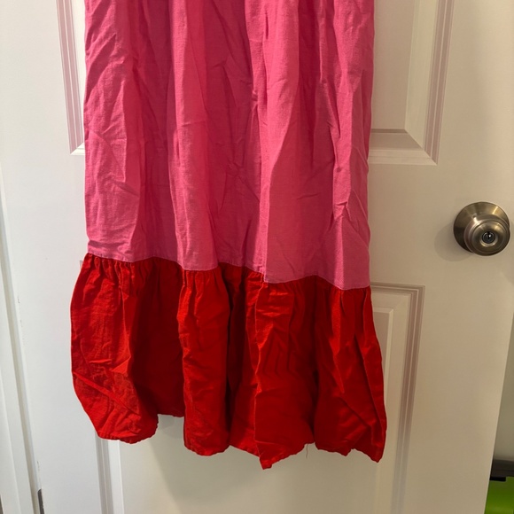 Tabitha Brown x Target Limited Time Collection Pink and Red Colorblock Dress - Picture 4 of 9